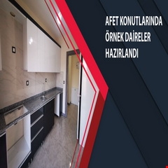 Afet konutlarında örnek daireler hazırlandı