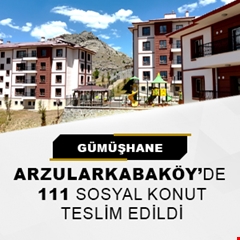 Gümüşhane Arzularkabaköy'de 111 sosyal konut teslim edildi