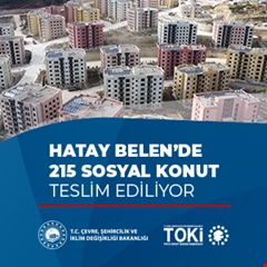 Hatay Belen'de 215 sosyal konut teslim ediliyor