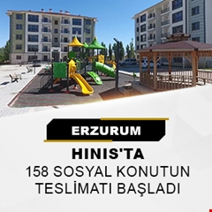 Erzurum Hınıs'ta 158 sosyal konutun teslimatı başladı