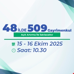 48 İlde 509 Gayrimenkul