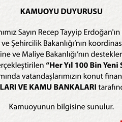 TOKİ projelerine katılım bankaları da dâhil edildi