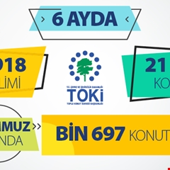 TOKİ 6 ayda 21 bin konut teslim etti