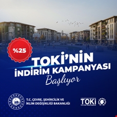 TOKİ’nin %25 indirim kampanyası 22 Eylül’de başlıyor.