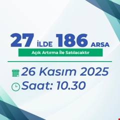 TOKİ, 27 İlde 186 arsayı açık artırmayla satacak