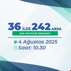 TOKİ, 36 ilde 242 arsayı açık artırmayla satacak