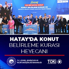 Hatay'da konut belirleme kurası heyecanı