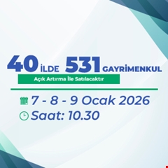 40 İlde 531 Gayrimenkul Müzayedesi