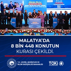 ​MALATYA’DA YÜZYILIN KONUT PROJESİ HEYECANI: 8 BİN 448 KONUTUN KURASI ÇEKİLDİ