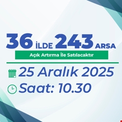 TOKİ, 36 İlde 243 arsayı açık artırmayla satacak