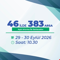 TOKİ'den 46 İlde Arsa Satışı Yarın Başlıyor