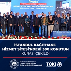 İstanbul Kağıthane Hizmet Sitesi'ndeki 300 konutun kurası çekildi