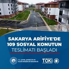 Sakarya Arifiye'de 109 sosyal konutun teslimatı başladı