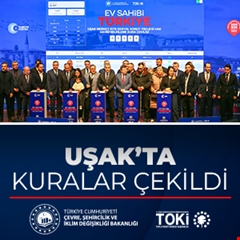 Yüzyılın Konut Projesi'nde kura heyecanı Uşak’ta devam ediyor